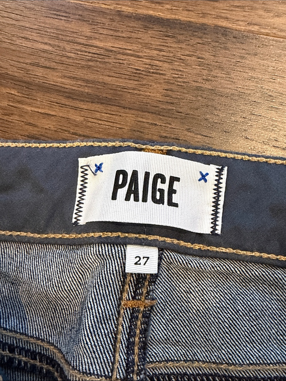 PAIGE Dark Blue Skyline Straight Jeans Size 27 - C78-014 - Picture 2 of 6